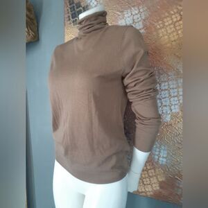 Nwt Zara Tan Wool Blend Turtle Neck Sweater